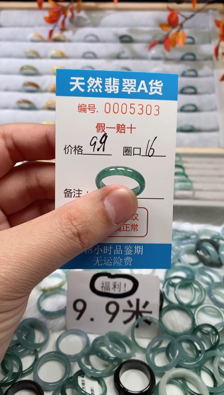 【闪购商品】翡翠戒指未镶嵌00005303