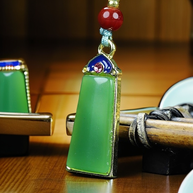 【孟总甄选】天然东陵玉无事牌吊坠