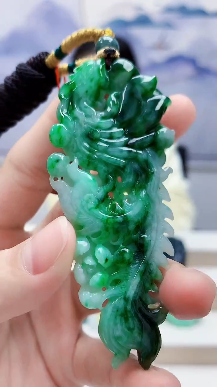 未镶嵌定制翡翠4852lr-毛货挂件96