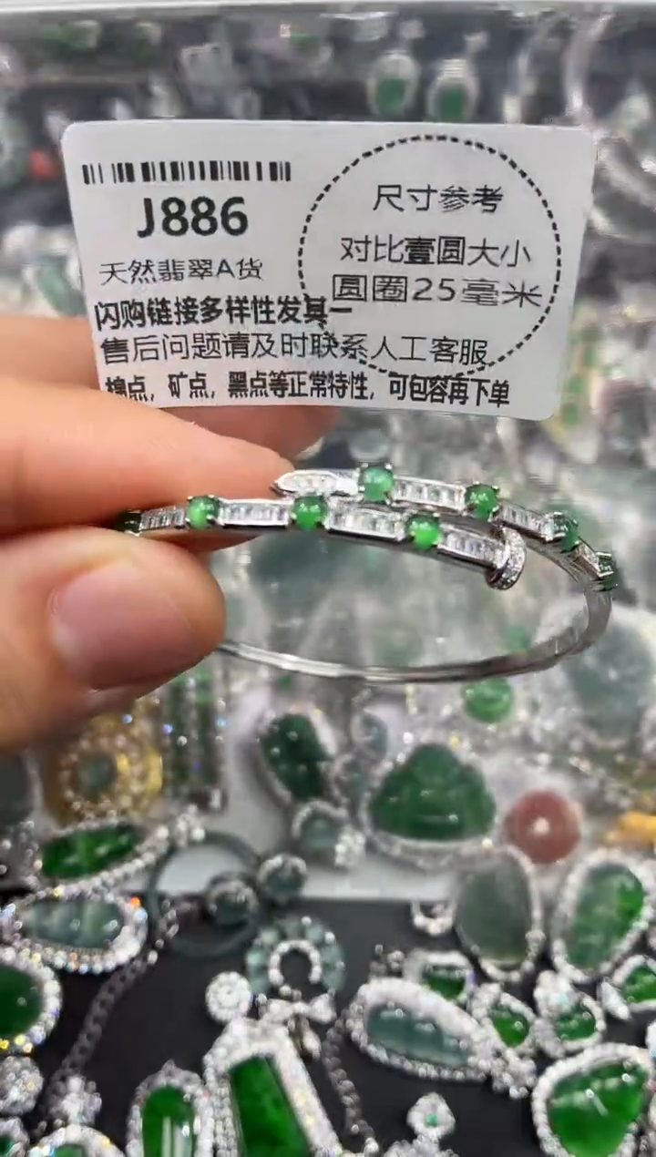 颈饰未镶嵌翡翠J886手镯