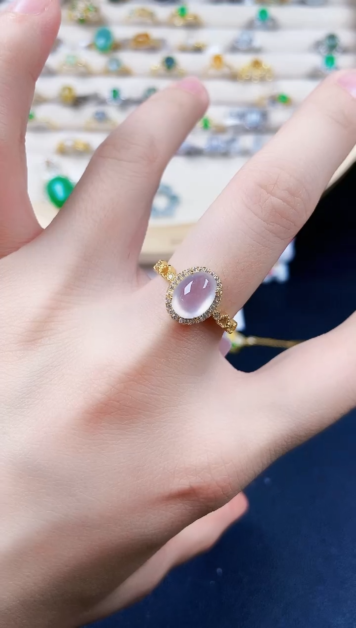 【闪购商品】翡翠银S925镶嵌戒指654646