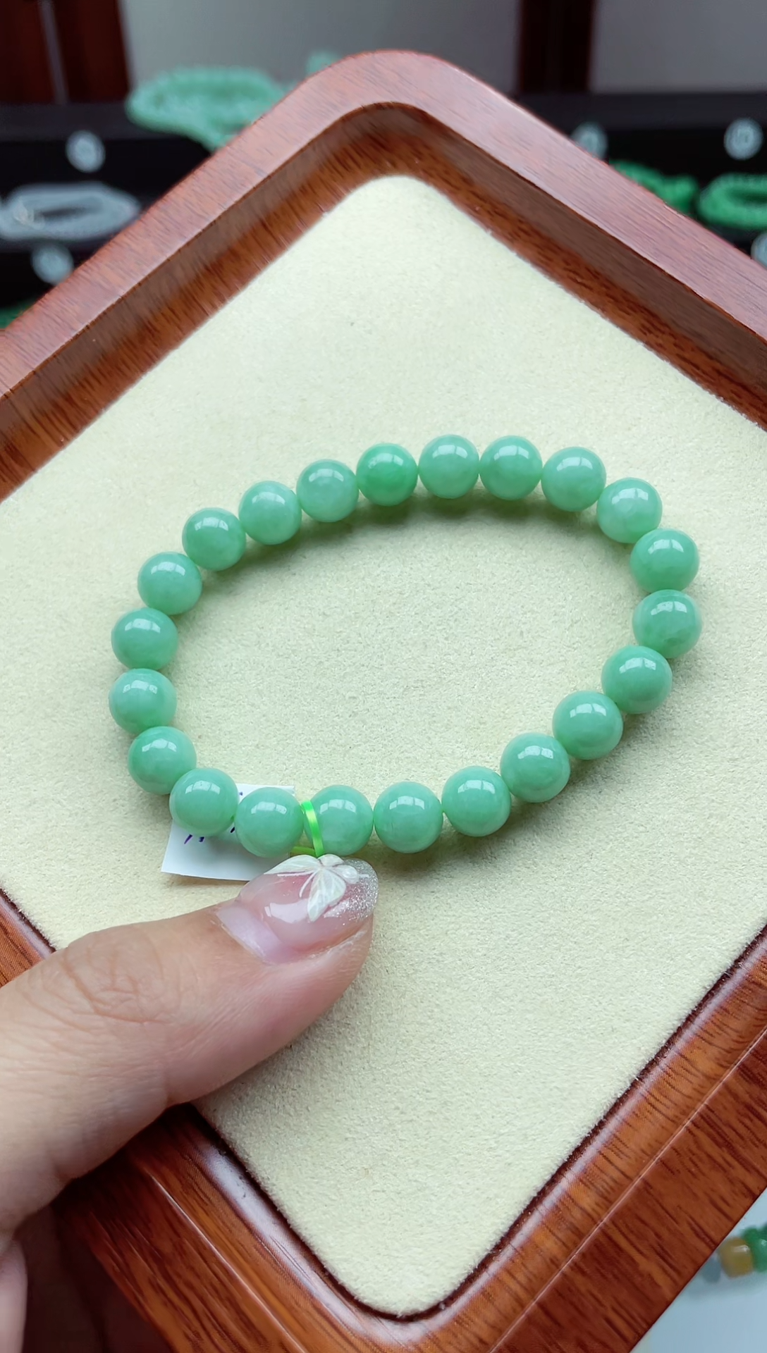 【闪购商品】翡翠手链未镶嵌缅甸翡翠 卡8.3