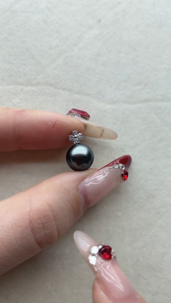 【闪购商品】海水珍珠吊坠18K金镶嵌A99