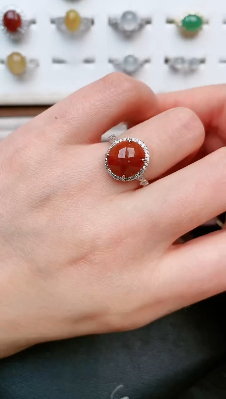 【闪购商品】翡翠戒指银S925镶嵌....