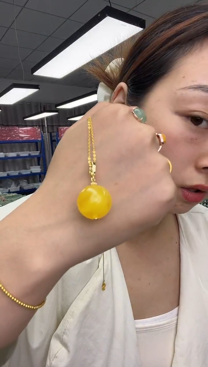 蜜蜡颈饰未镶嵌2.0珠子吊坠多样性发一