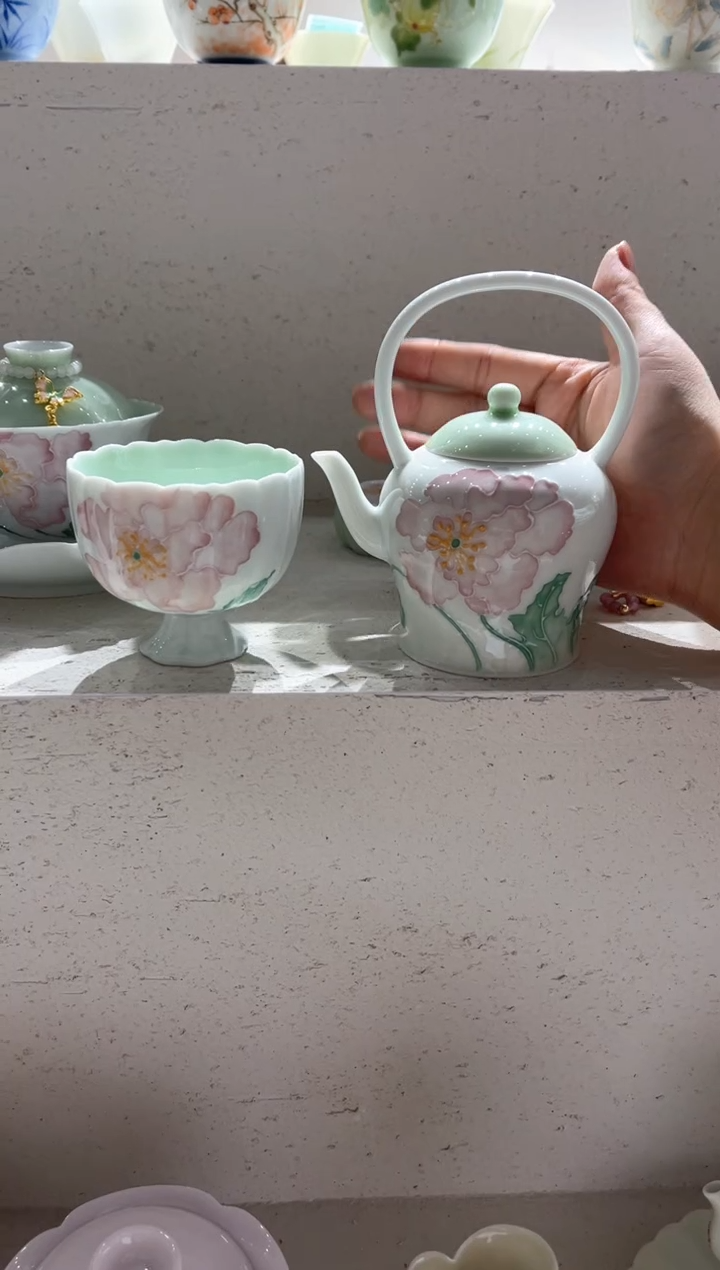 【闪购商品】明知山志-俏梦牡丹-将军提梁壶+茶