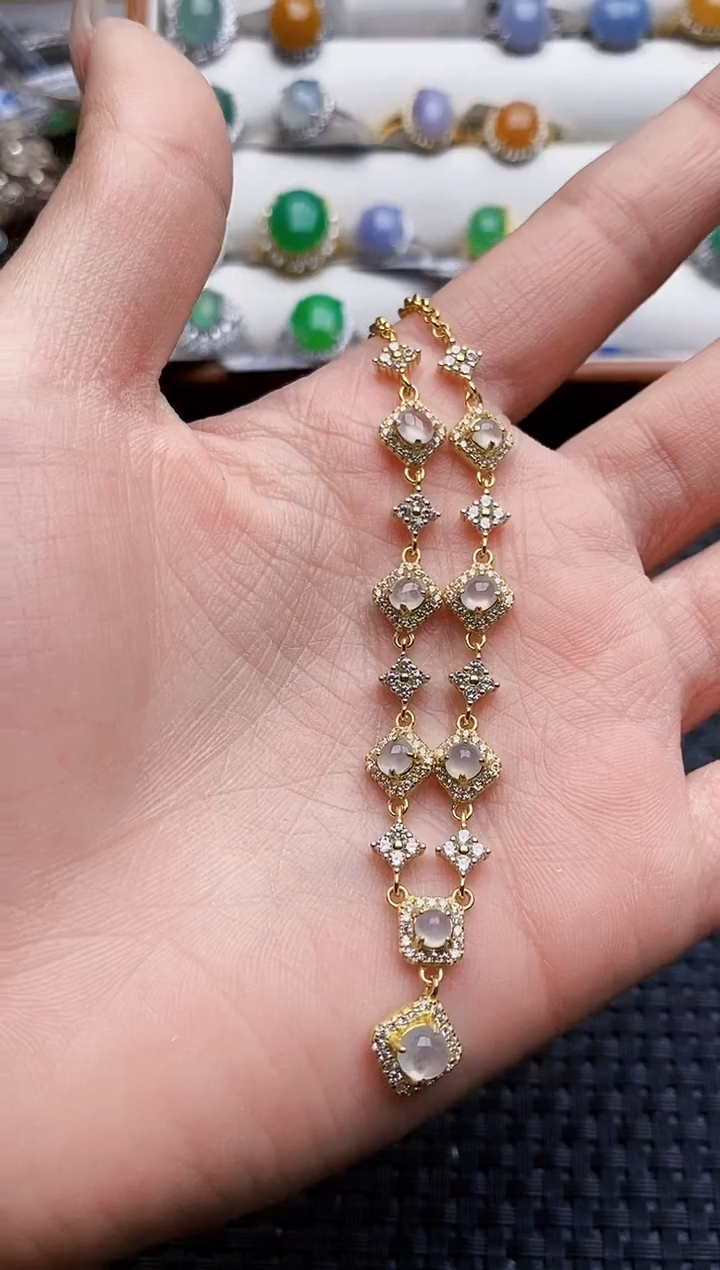 银S925镶嵌戒指翡翠3910