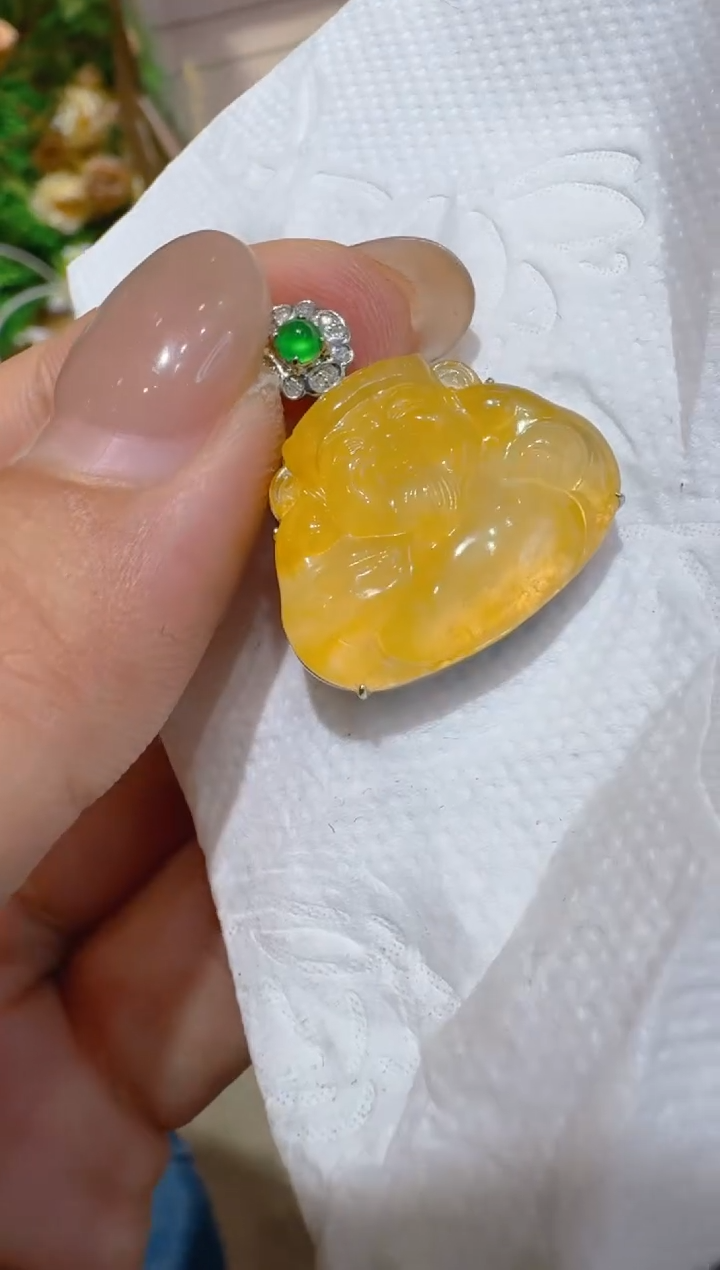 吊坠(不含链)18K金镶嵌翡翠多样性团购发一件