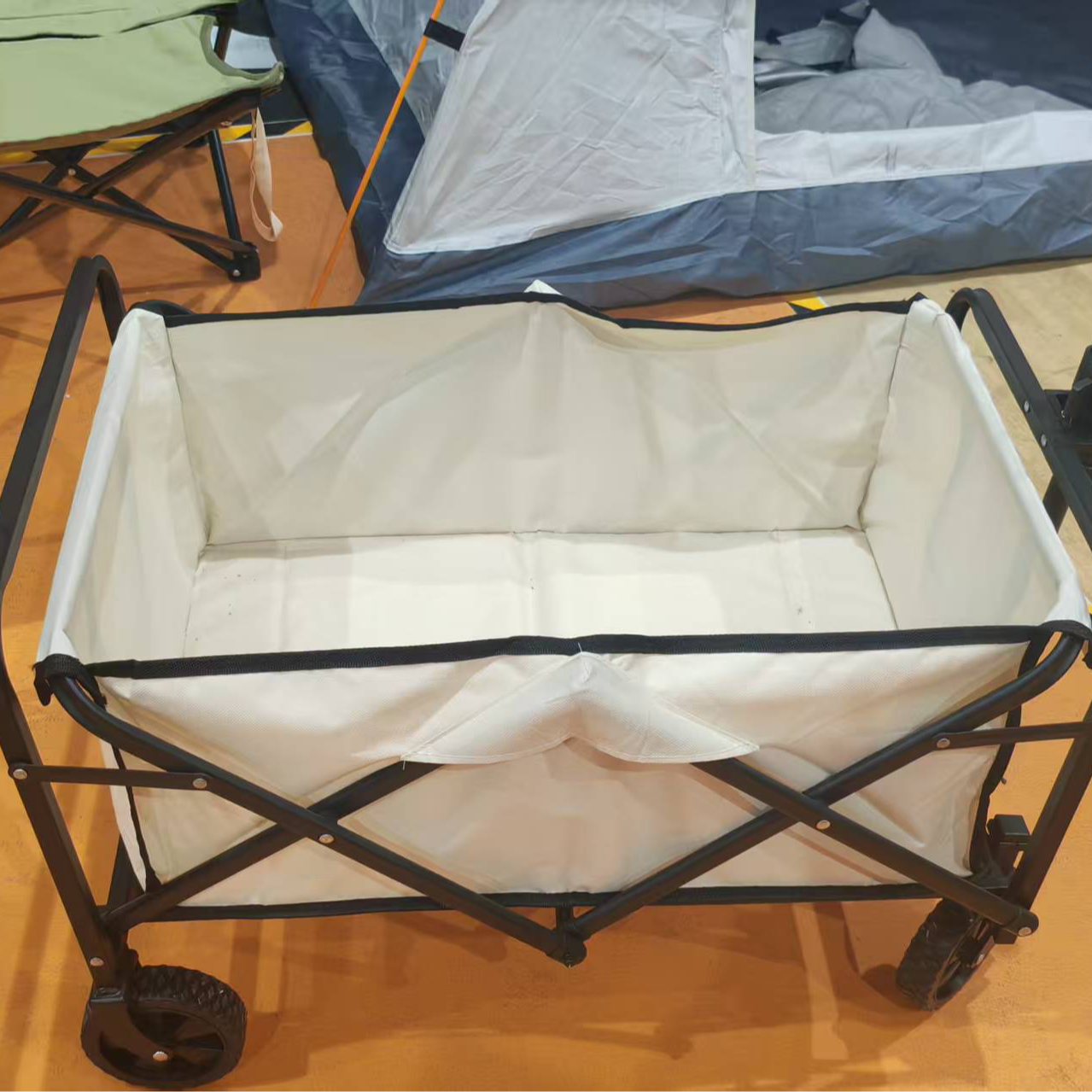 露营推车可折叠户外小推车营地拖车拉杆拉车桌板野营剪购物车
