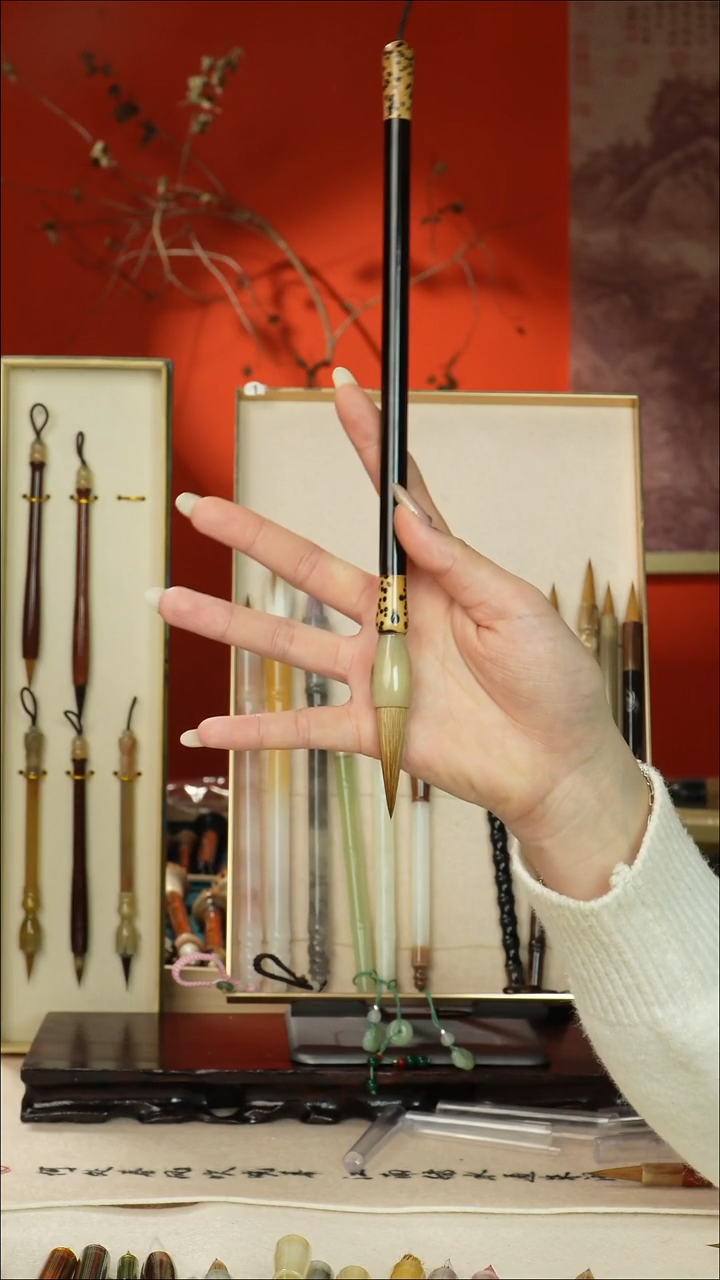 192号闪孤品高货毛笔链接 清水试笔 蘸墨不退