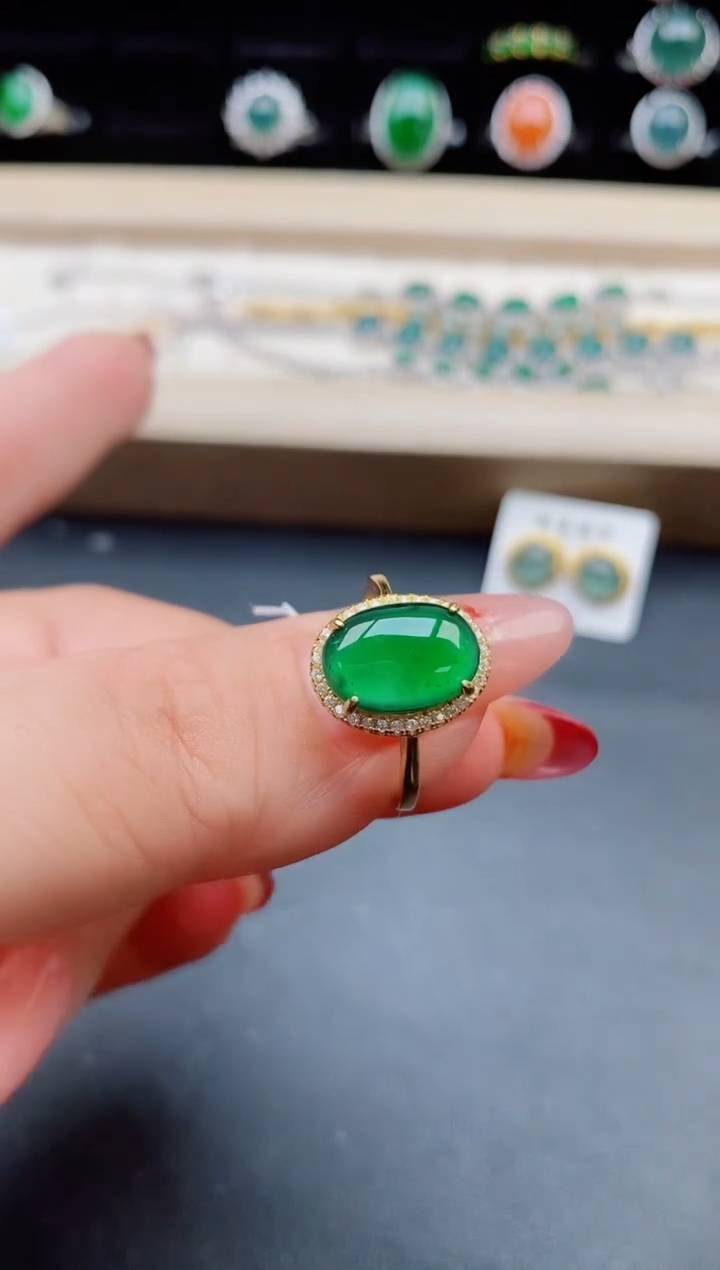 【闪购商品】翡翠戒指银S925镶嵌50805508