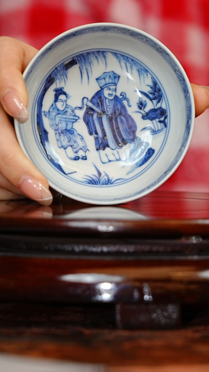 【闪购商品】古窑御器柴窑青花四爱 （莲）