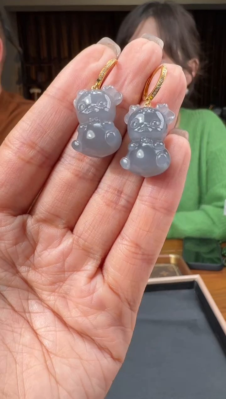 【闪购商品】和田玉9118K金镶嵌1.21星星