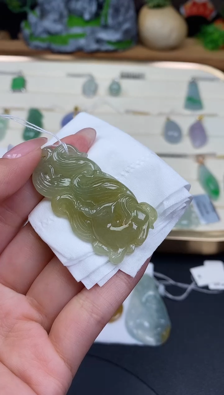 吊坠(不含链)未镶嵌翡翠吊坠@@CMT