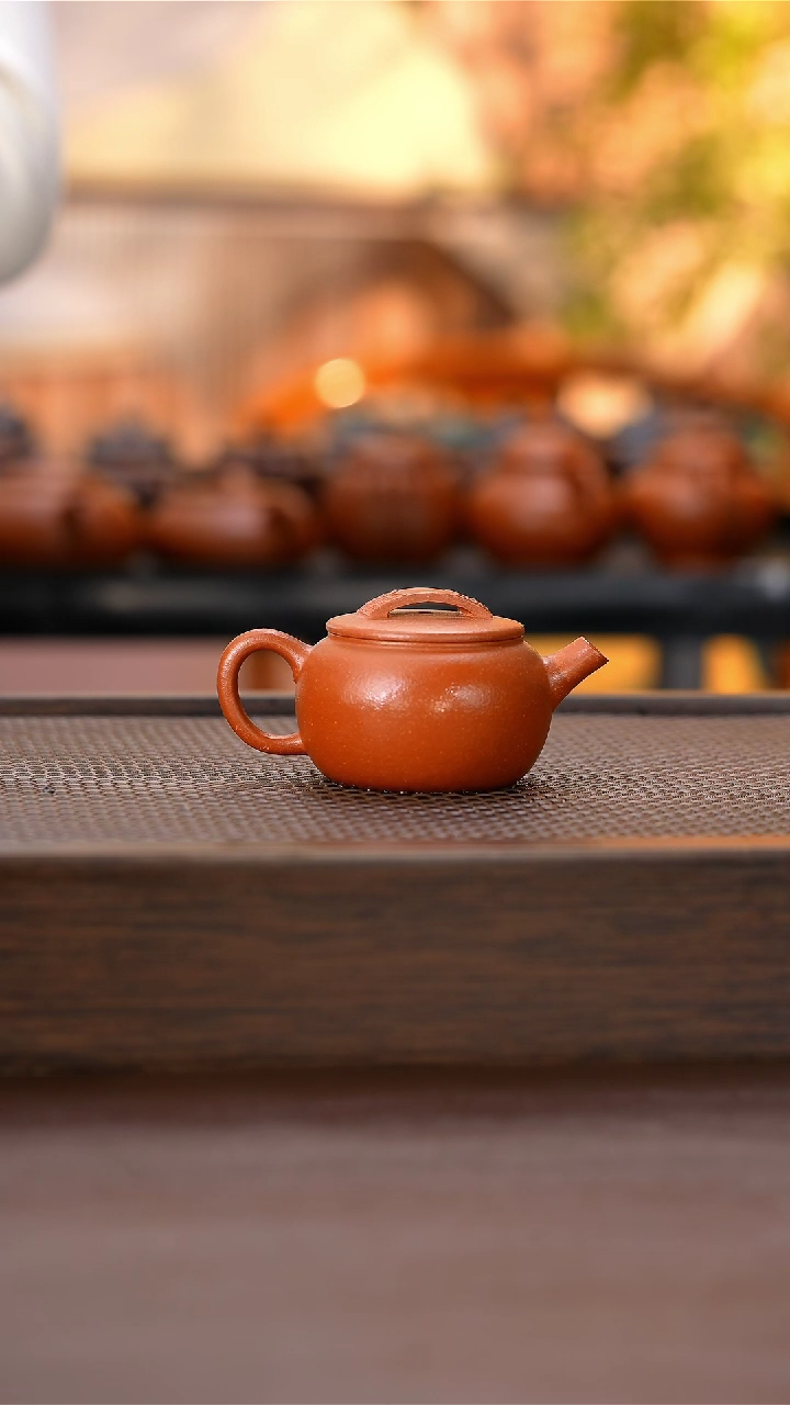 【闪购商品】紫砂茶壶瓦当100cc原矿手工紫砂壶1把