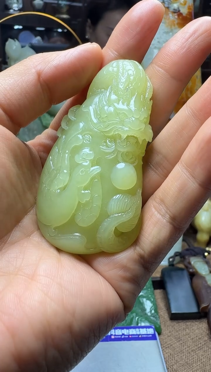 【闪购商品】和田玉颈饰未镶嵌龙凤呈祥