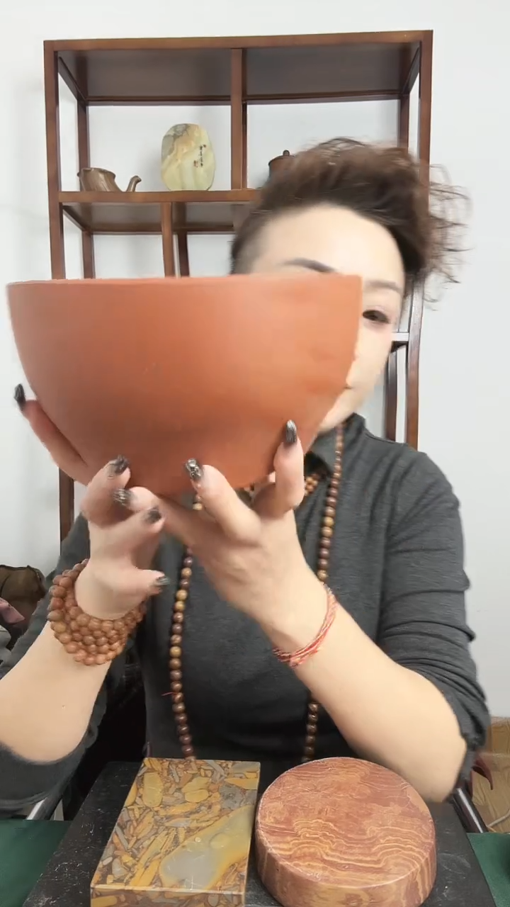 砭石粉砭石粉五色土1500毫升富贵红大汤盆