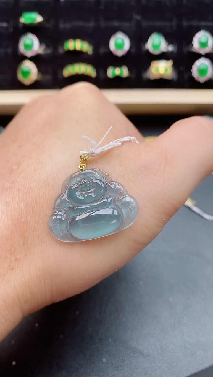 【闪购商品】翡翠颈饰18K金镶嵌212121