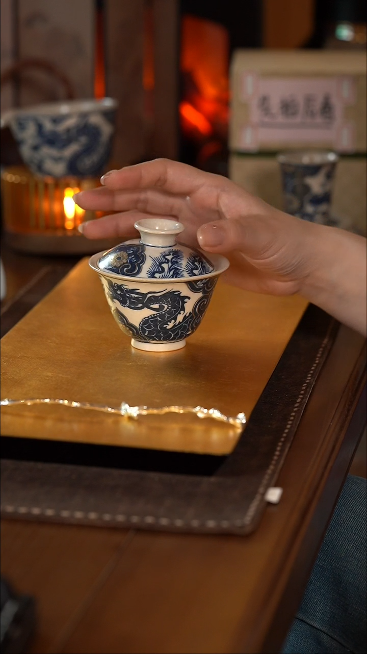 【闪购商品】霖松堂 元龙金如意 聚源盖碗