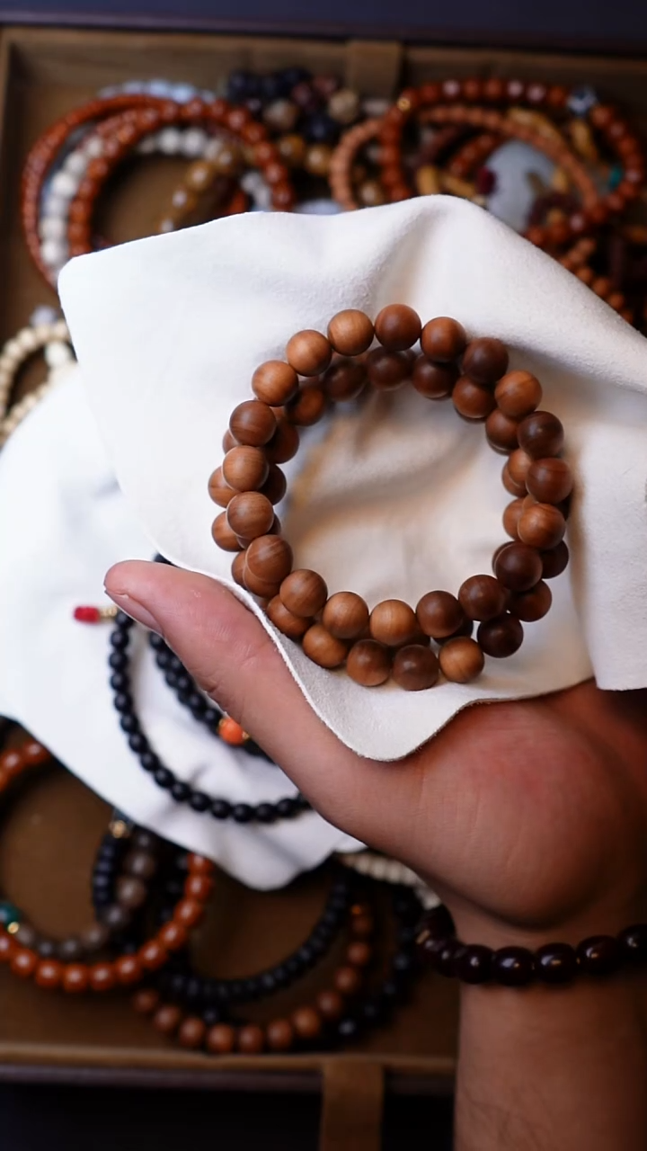 檀香木手串/手链老山檀香焦糖10mm