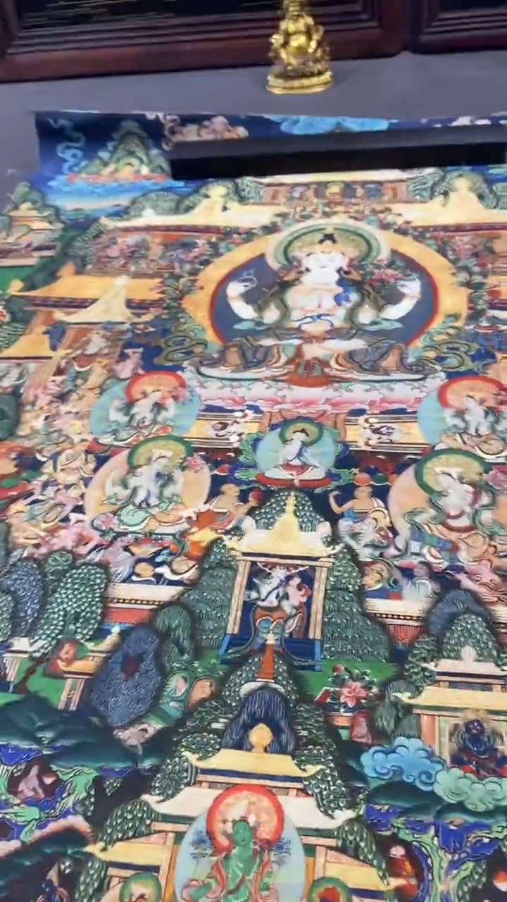 卷轴画王姬藏传唐卡艺术品