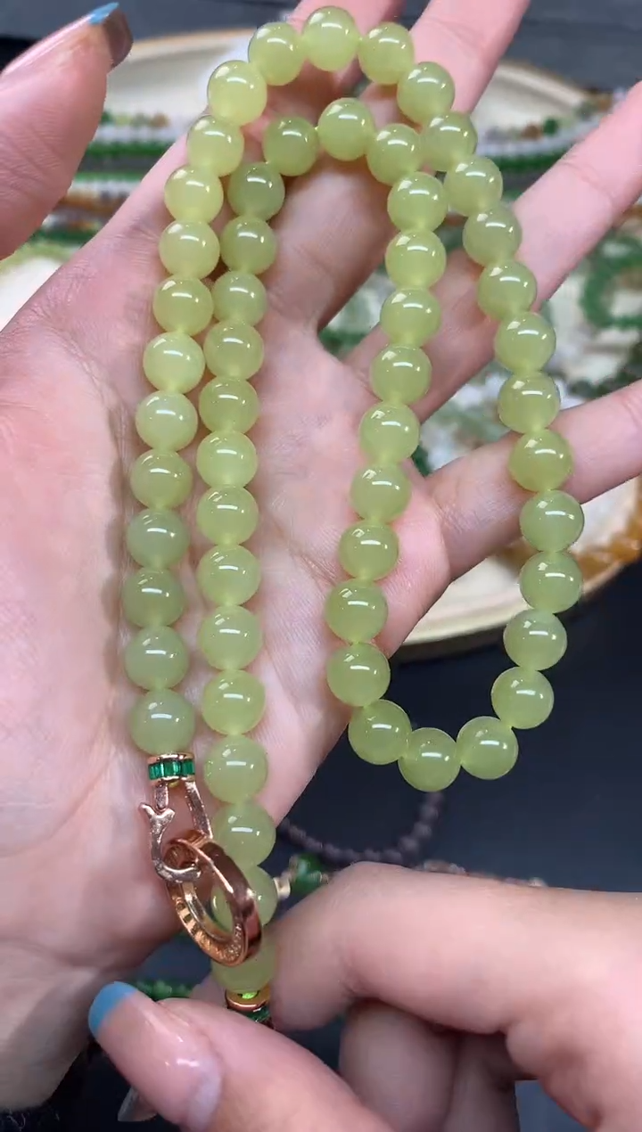 【闪购商品】和田玉珠链未镶嵌珠链A244|3800