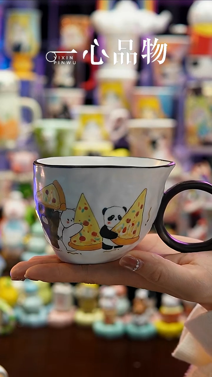 杯子瓷S105景德镇手工手绘杯子摆件