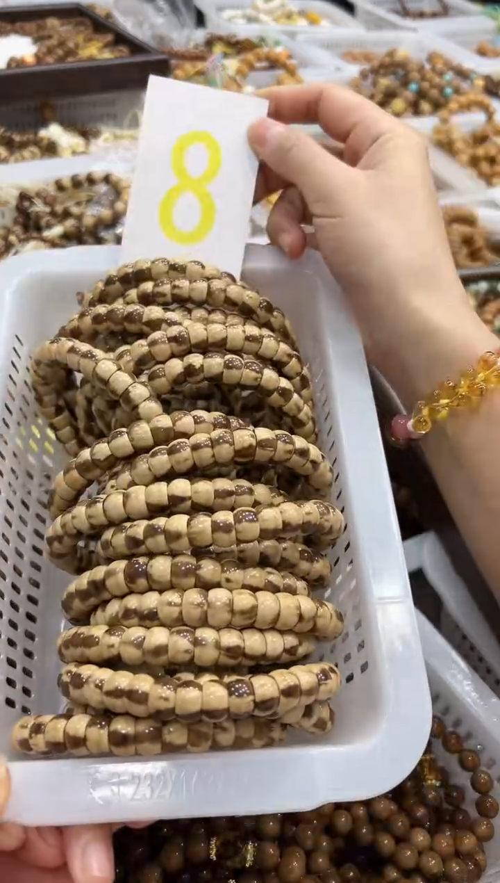 手串紫金鼠11.5mm左右 【特级精挑料】熊猫奶油花皮 碗肠