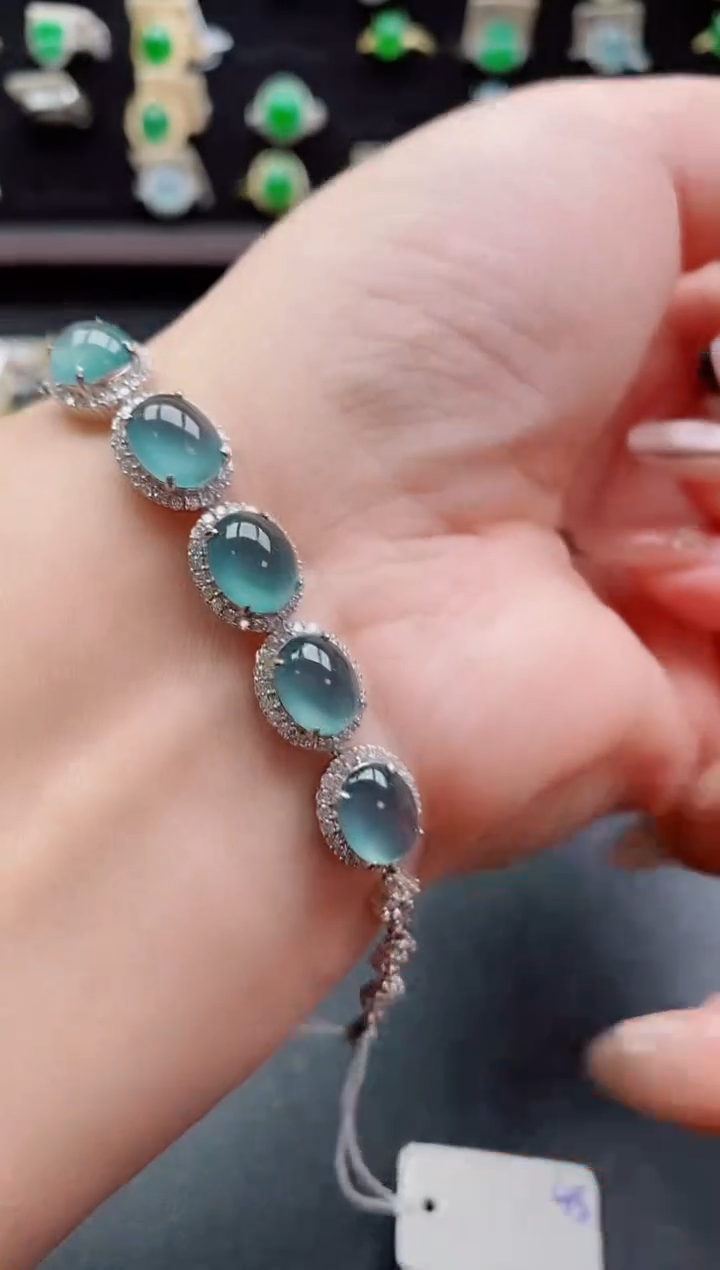 银S925镶嵌戒指翡翠1