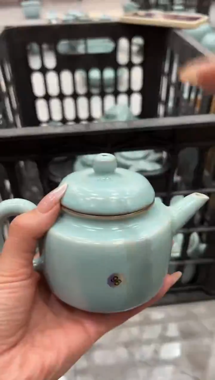 摆件仿古天青大德钟大瑕96