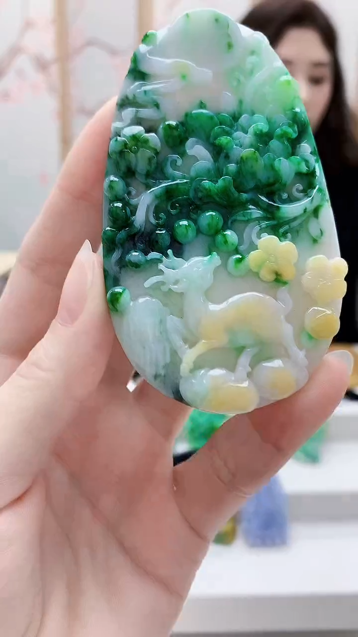 未镶嵌定制翡翠4829ry-毛货挂件4