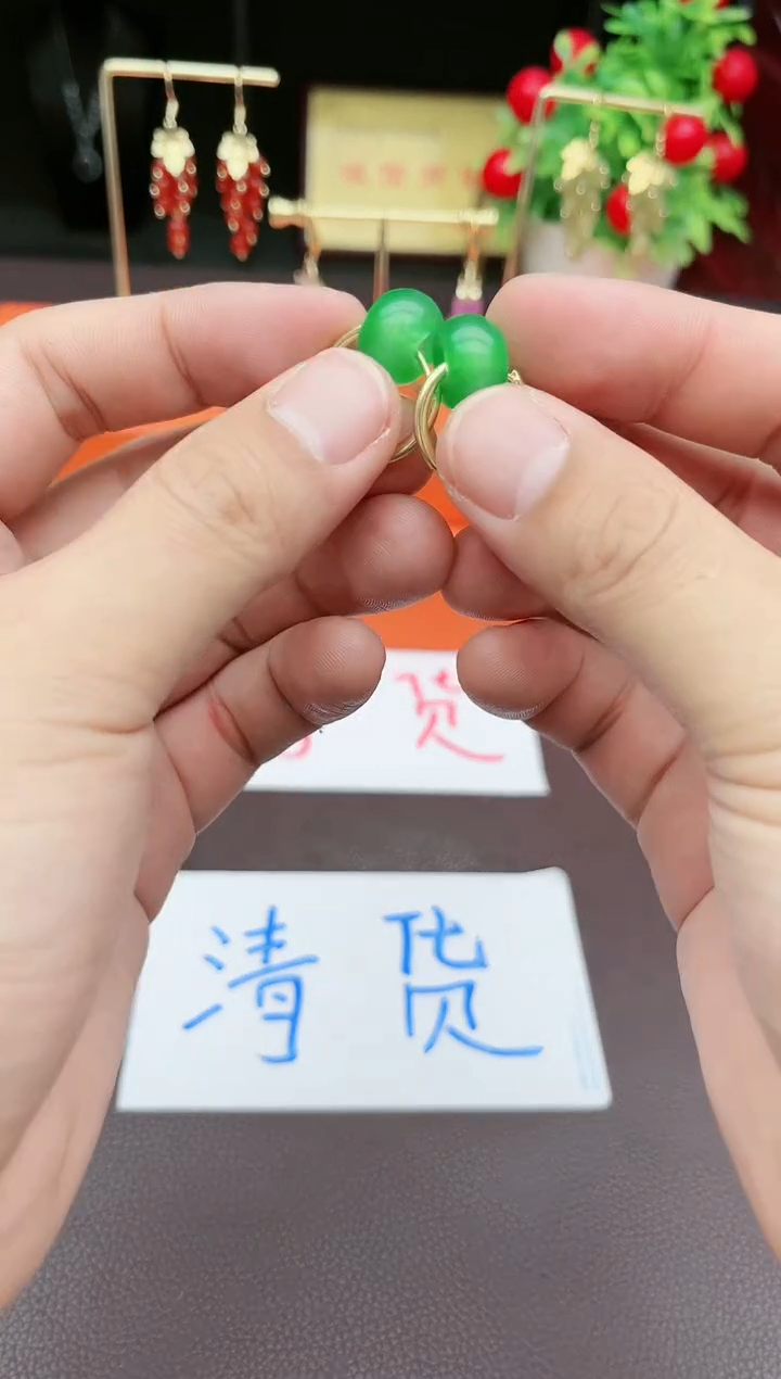 玛瑙/玉髓耳饰银S925镶嵌412000