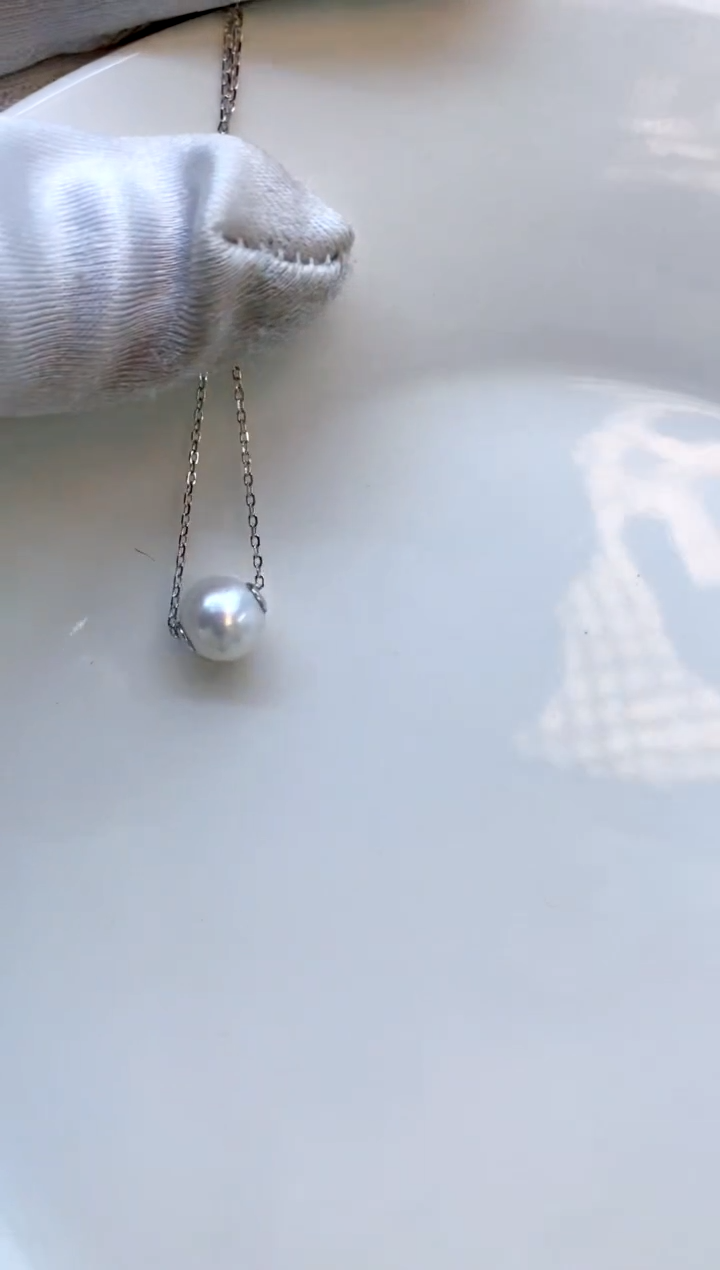 【闪购商品】淡水珍珠吊坠(赠链)银S925镶嵌9