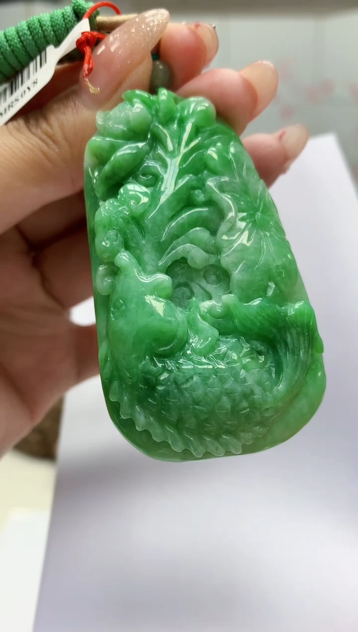 【闪购商品】定制翡翠未镶嵌4812MM-毛货挂件25