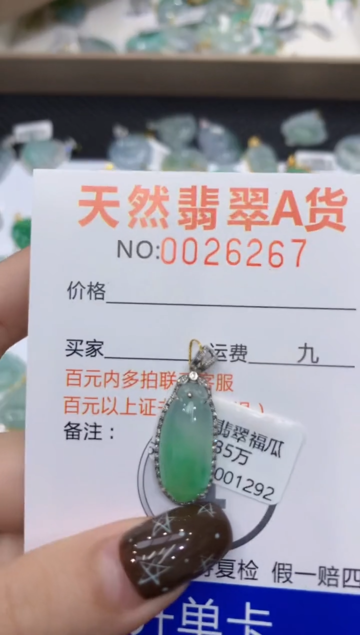 【闪购商品】翡翠颈饰18K金镶嵌1111111111