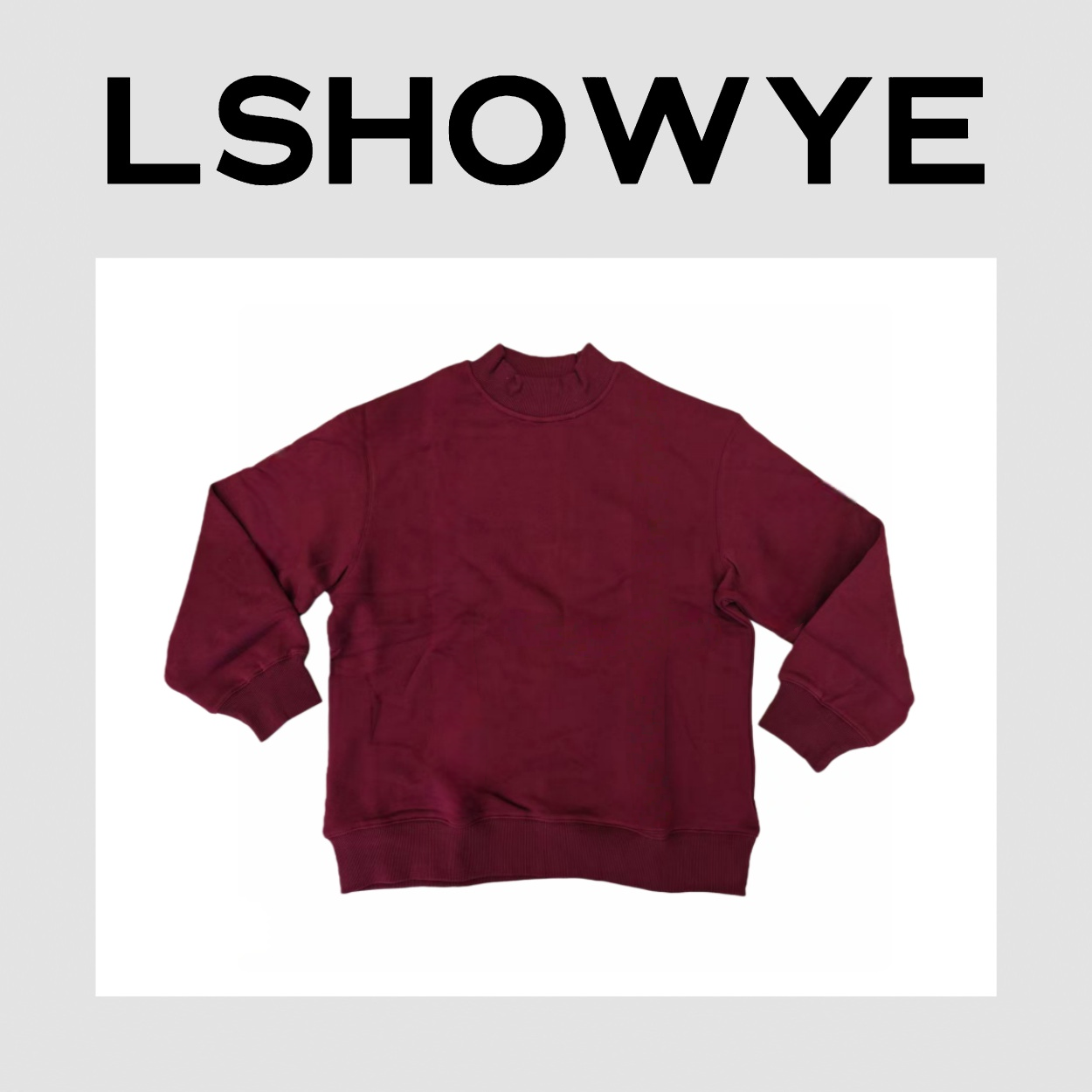 LSHOWYE｜罗纹立领加绒卫衣 24SE061-2