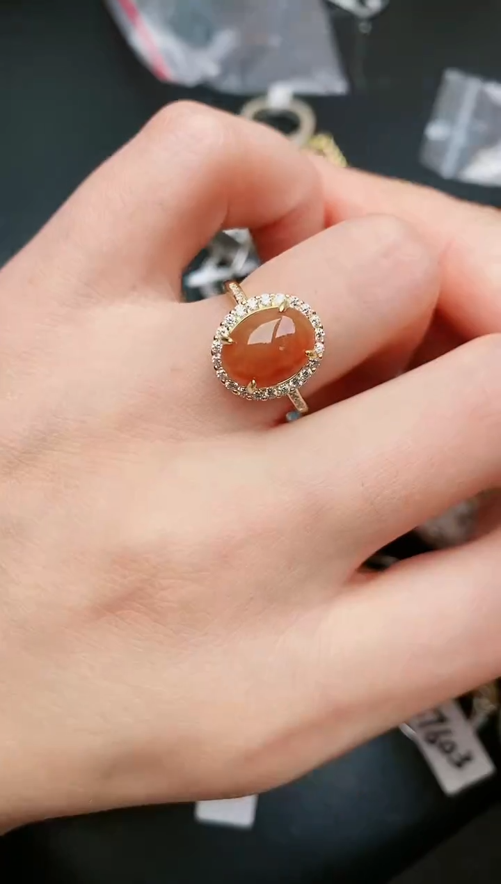 翡翠戒指银S925镶嵌....