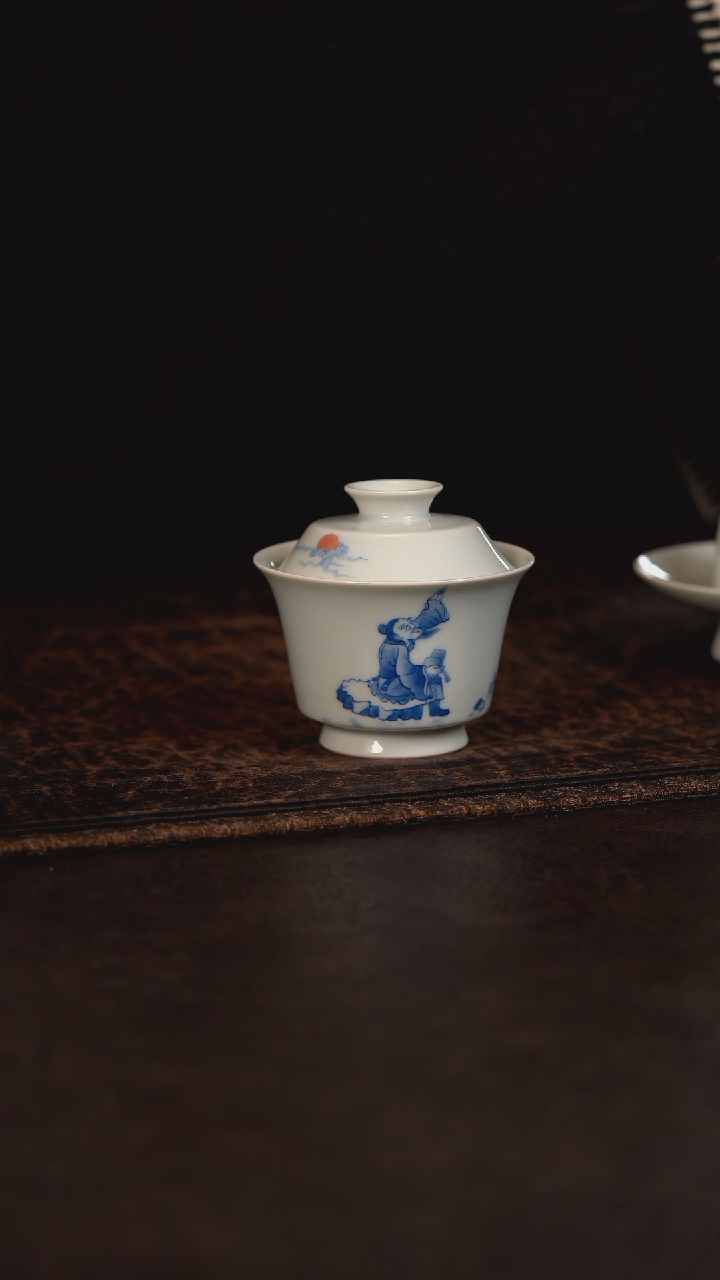 【闪购商品】杯愚公坊指日高升盖碗