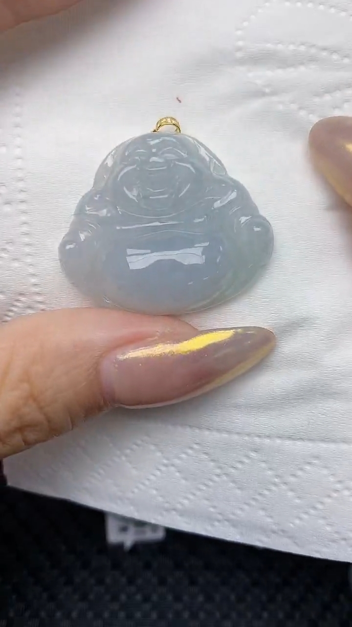 【闪购商品】翡翠颈饰18K金镶嵌天然翡翠A货