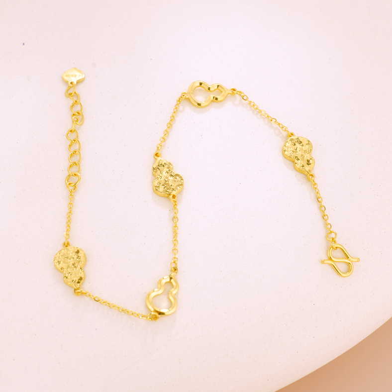 【珊珊专享】 足金999 精致碎冰冰葫芦手链 SS3026