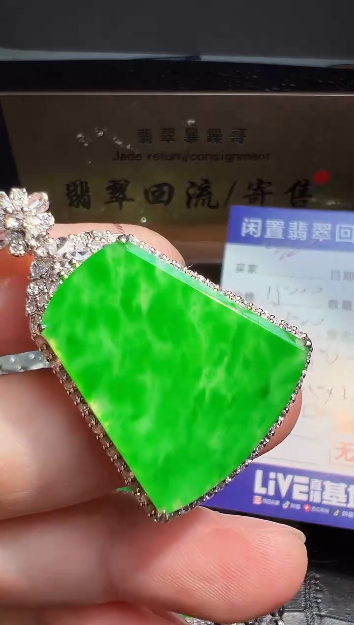 【闪购商品】翡翠颈饰18K金镶嵌翡翠回流