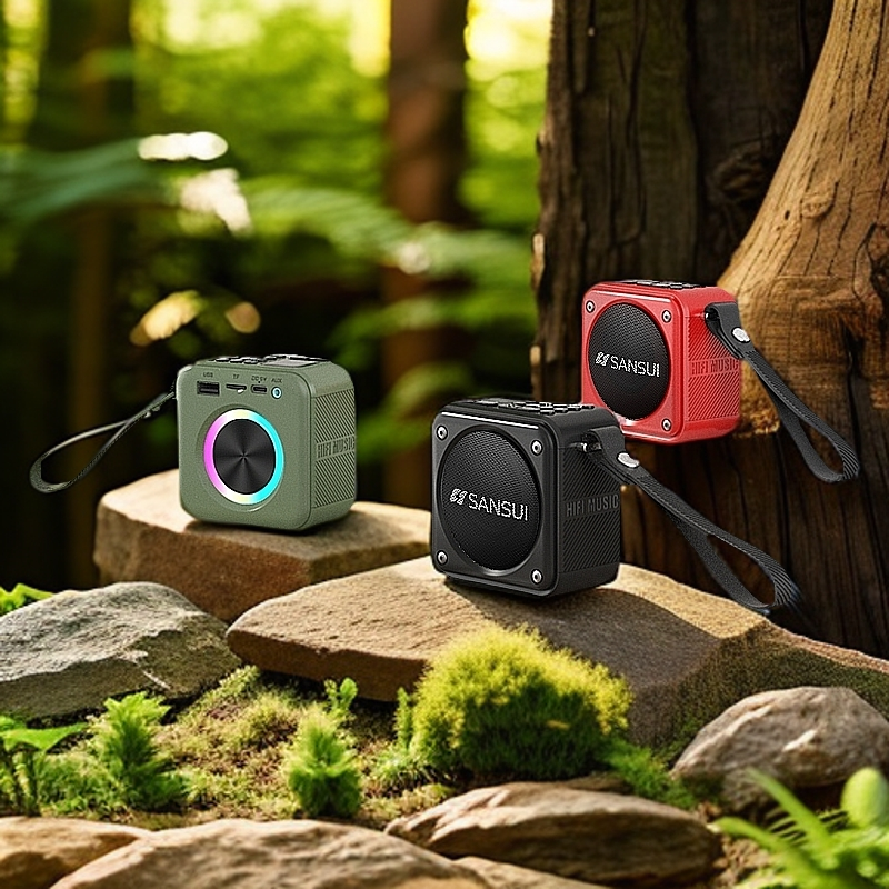 山水U3精品魔方夏季清凉便携口袋收音机蓝牙音响优盘定时数字点歌