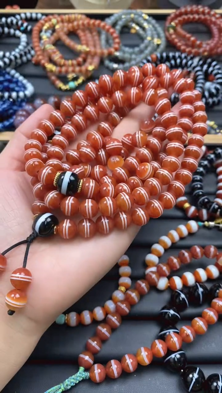 【闪购商品】玛瑙/玉髓108粒未镶嵌108粒