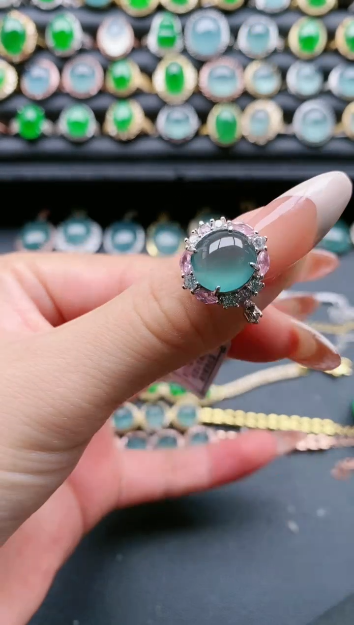 【闪购商品】翡翠戒指银S925镶嵌1111111