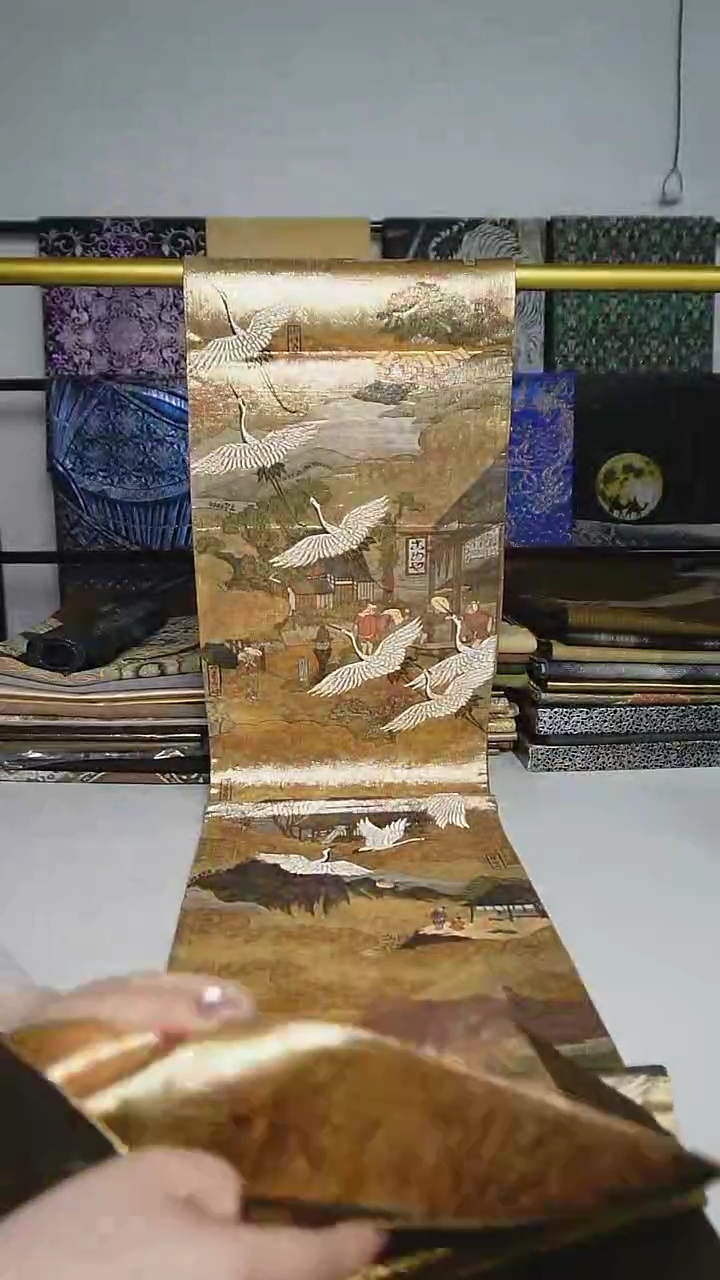 【闪购商品】织绣97 单面全通仙鹤东海道