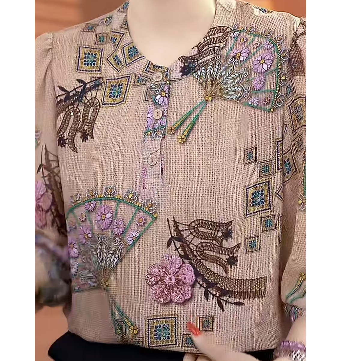 【出口原单】2025年中式新款气质柔软亲肤显瘦高端上衣2138-38