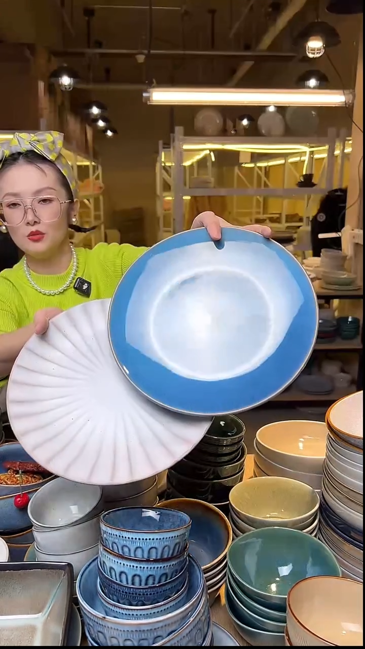 瓷251外贸尾货窑变釉下彩默认瑕疵