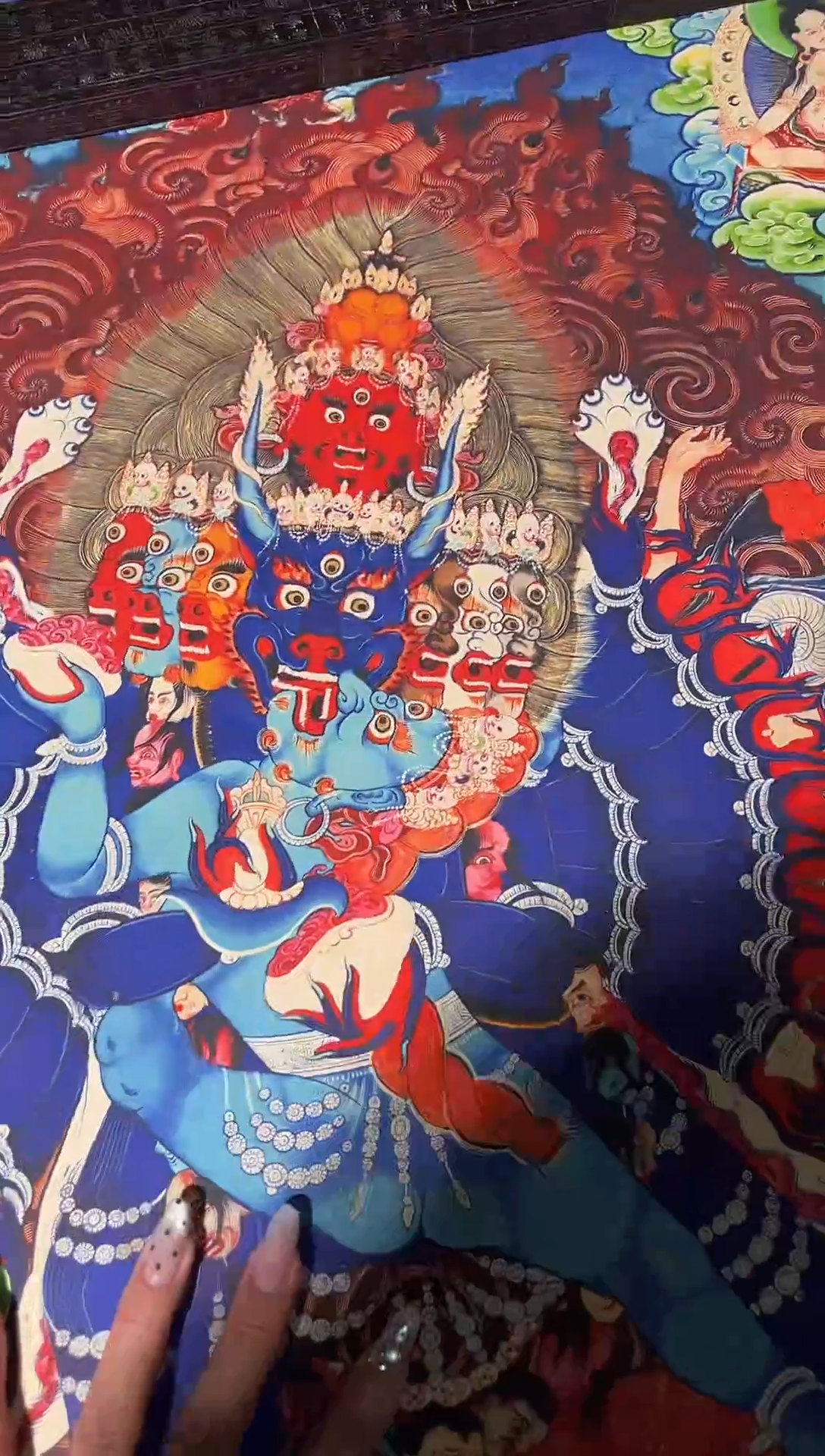 卷轴画菊菊唐卡tk160