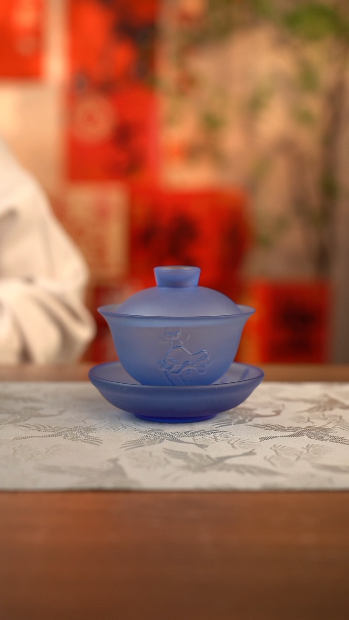 【闪购商品】9号闪购荷逸盖碗蓝色