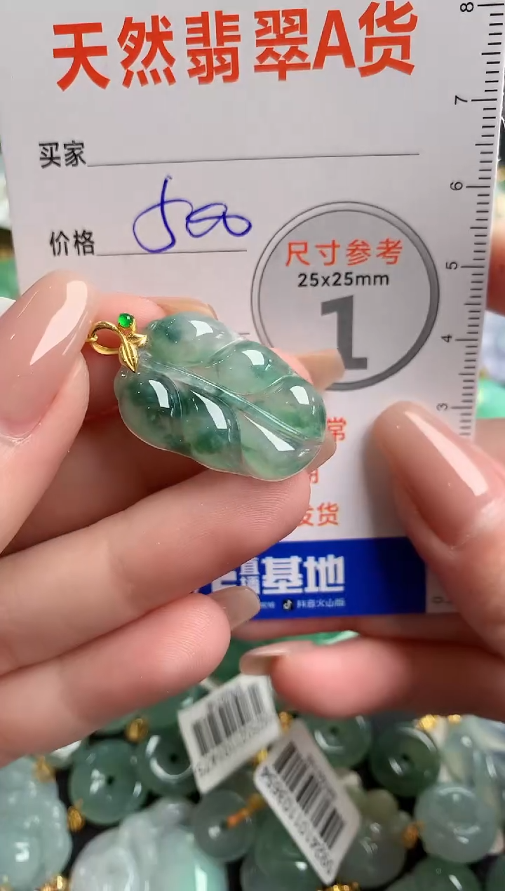 【闪购商品】翡翠颈饰18K金镶嵌0849612538
